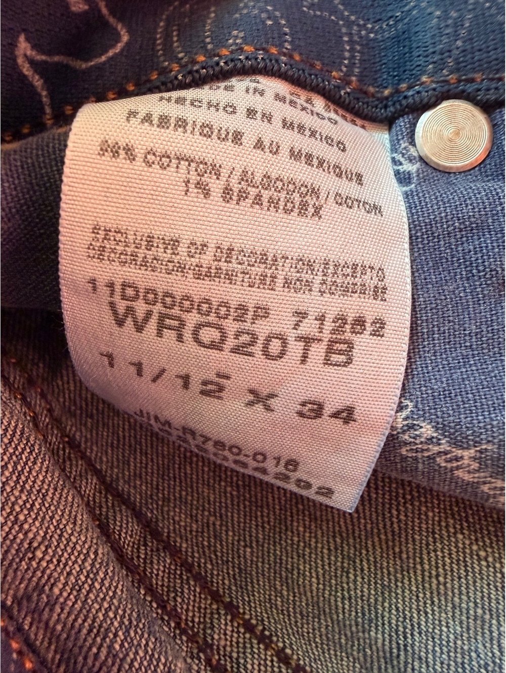 Custom Wide leg Wrangler Western Riding Jeans Size 11/12x34 - Picture 4 of 5